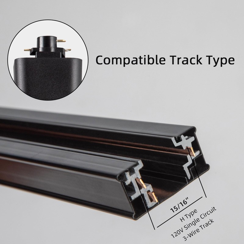 Ajbvp 5-Color LED Track Lighting Heads 12W Dimmable,Adjustable Beam Degree15°/24°/36°/45°/60°,2700K/3000K/3500K/4000K/5000K,Single
