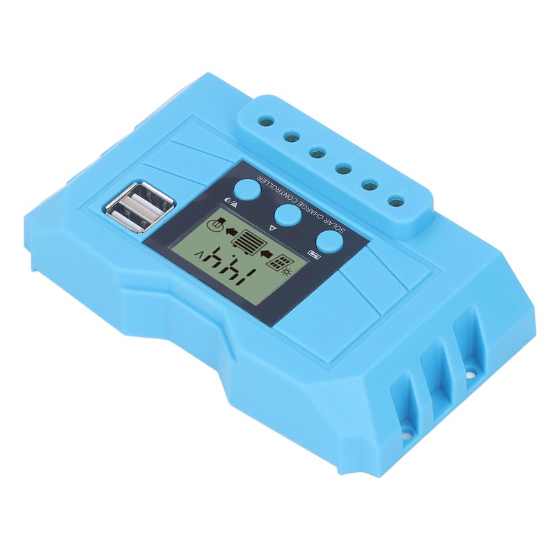 Solar Charge Controller LCD Display 12V 24V Dual USB Port