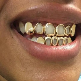 Grills Chapadas Cobre Lado Hueco Macizo Grillz