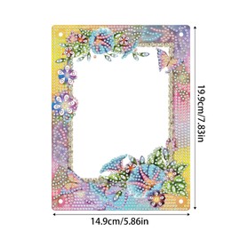 5D Diamond Art Painting Kits Photo Frames with Stand, Colorful Flowers Diamond Art Kits Photo Frame Desktop, 5D Special Shape Crystal Rhinestones Diamond Art Kits for Living Room Office Table Decor