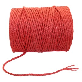 IMROPE 4mm x 300 Feet Red Jute Rope, Twine for Gardening Tomato Climbing Plant Tie Floristry Crafts Gift Wrapping Packing Decor