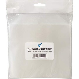 100 CheckOutStore® Clear Storage Pockets (6.25 x 6.25)