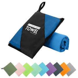 ZIUDBOC Toalla de viaje de microfibra, suave y ligera, de secado rápido, súper absorbente, compacta, toallas de viaje y deportes y playa para camping, mochila, gimnasio, natación, yoga, senderismo