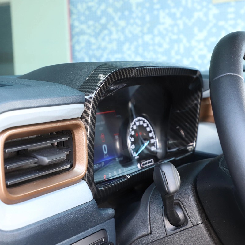 car-attention Carbon ABS Dashboard Instrument Panel Frame Trim Cover For