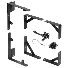 WEKIS Gate Corner Brace Brackets Heavy Duty Anti Sag Gate Kit with Gate Latch for Wooden Fence Gate Hardware Kit