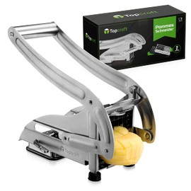 Topcroft ® High Quality Chip Cutter - 2 Inserts - Non-Slip Vacuum Suction Base - Vegetable Cutter - French Fries Cutter - Quick & Easy Chip Making