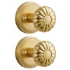 SORWDUERM Gold Door Knobs Passage Door Knobs Brushed Gold Interior