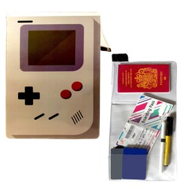 Fun Travel Wallet Organiser Family Personal Document Passport Holder Case Pouch - 6 Pockets Holiday Ticket Water Resistant Mens Womens (Old Gadget)