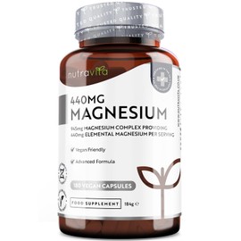 Magnesium Citrate 2,250 mg of Which 369 mg Elementary Magnesium Per Daily Dose - 270 Vegan Capsules of Premium Magnesium Citrate - GMO-Free and Best Certified Quality - Made by Nutravita