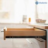 VADANIA 12-Inch Soft-Close Ball Bearing Drawer Slide, VK1245, 3 Folds
