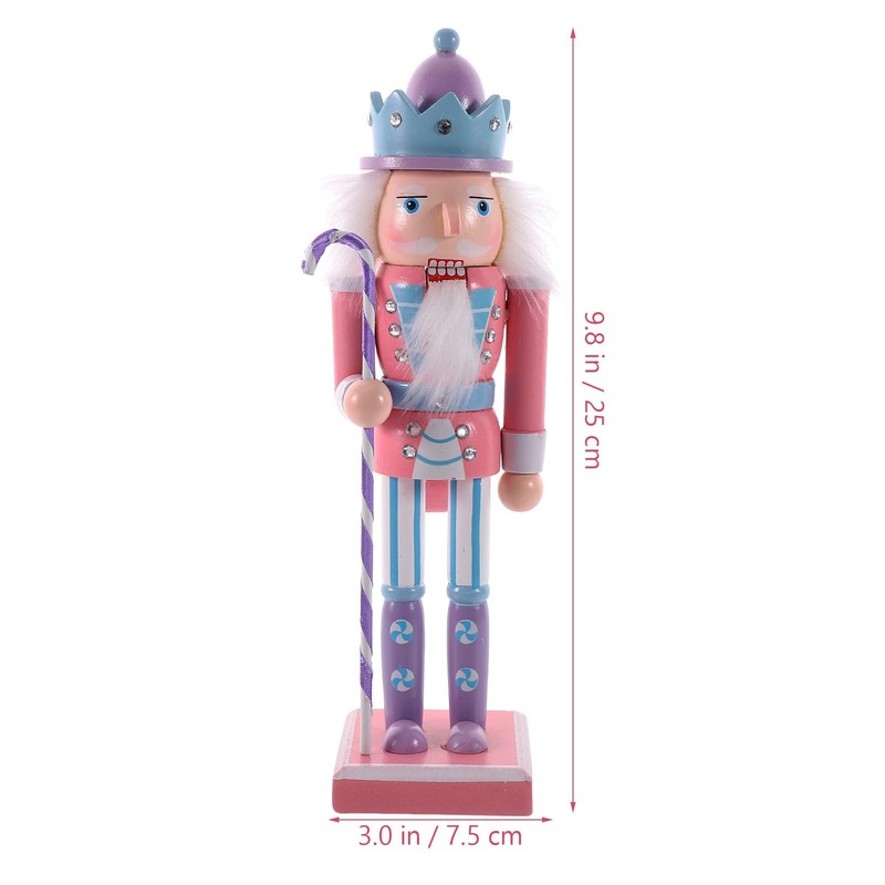 COHEALI Pink Christmas Nutcracker,Christmas Nutcracker Figure,Traditional Wooden Nutcracker Soldier,Nutcracker Wood