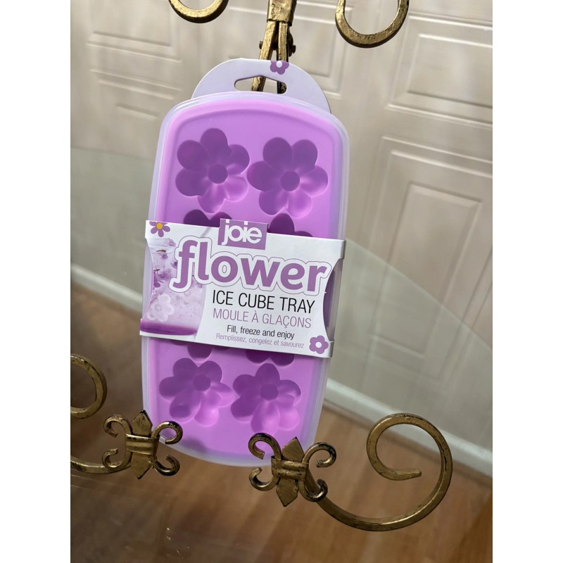 JOIE STAR FLOWER Shaped Silicone Tray W/Lid Sealed Spill-proof Ice,