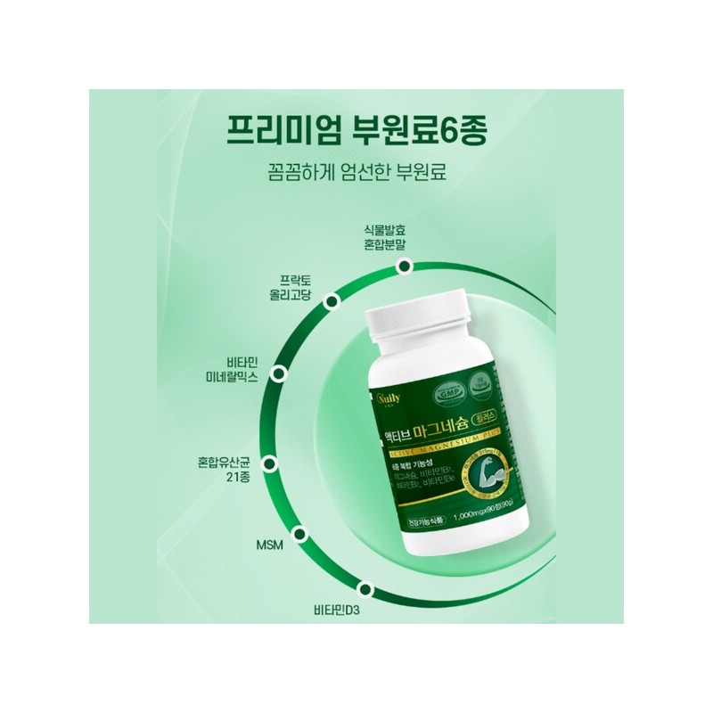 고함량 산화 마그네슘정 액티브 마그네슘 비타민B군 3종 약3개월분 High-Content Magnesium