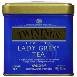 Twinings Lady Grey Loose Black Tea, 3.53 Ounce Tins (Pack of 1), Lemon & Orange Peel, Caffeinated, Enjoy Hot or Iced