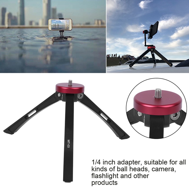 Manbily Foldable Mini Desktop Tripod Phone Camera Ball Heads Stand