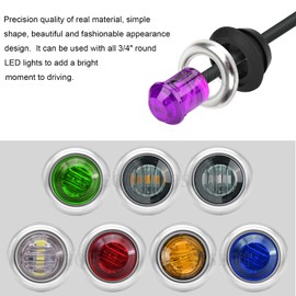 PSEQT 3/4" round 304 Stainless Steel Trim Ring Bezel For 3/4" Side Marker Lights, Accent Marker Lights, all 3/4" Round Clearance Front Rear Marker Lights (Pack of 20)