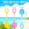 Dsmile 3Pcs Long Beach Shovels 16" Metal Kids Beach Spades