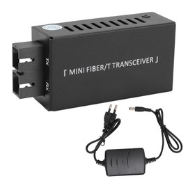 Fiber Optic Transceiver 2 Ports 10 100Mbps Self Adaptive Tx1310nm Ethernet Optical Switch for Network 100‑240V EU Plug