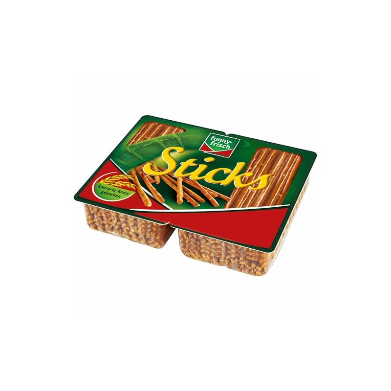 funny-frisch Sticks Salzstangen 3er Pack (3x200g Packung) + usy Block