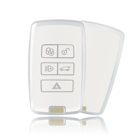 OFFCURVE Car Key Case - Key Fob Cover & Protector for Land Rover Range Rover LR4 Evoque Velar Sport Discovery 5 Freelander 2 Defender 90 Jaguar XJL E-Pace F-Type