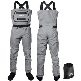 Foxelli Breathable Waders – Fly Fishing Stockingfoot Waders for Men and Women