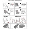 Highdi 2-Piece Wing Chair Cover with Ottoman Protective Cover, Armchair