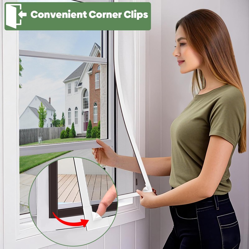 OWYR Magnetic Window Screen DIY Accessories with 8pcs Window Screen
