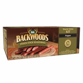 LEM Products Backwoods Pepper Snack Stick Seasoning Kit, Ideal for Wild Game and Domestic Meat, Seasons Up to 20 Pounds of Meat, 1 Pound, 13.5 Ounce Package with Pre-Measured Cure Packet Included