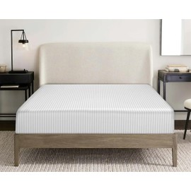 Hotel Quality Single Fitted Sheet – 30 cm Extra Deep Satin Stripe Fitted Bed Sheets Hypoallergenic Durable and Easy Care Bedding Sheet (White, Single)