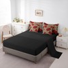 Erosebridal Leopard Print King Size Comforter Set, Red Rose 7-Piece