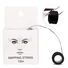 Mapping String Eyebrows, Microblading Thread Mapping Cord, Eyebrow Marker, Thread Line Tool, for Pre-Dyed Eyebrows and Drawing Eyebrow Styling PMU Accessories, 10 m (Front Ink Line)