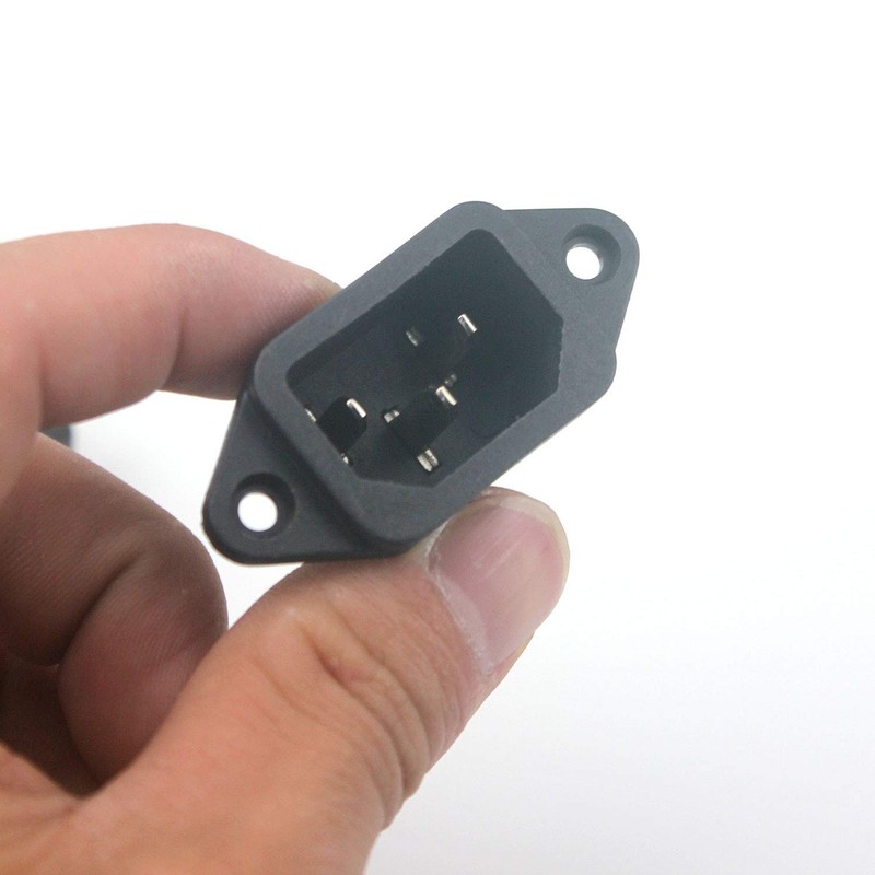 Aofan IEC320 C14/3 Pin Male Plug Chassis PCB Panel Inlet