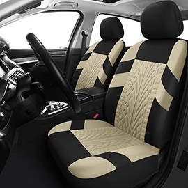 Pariitadin Par de fundas de asiento delantero, lavables y transpirables, ajuste universal, cubiertas para interiores para la mayoría de los autos,... 