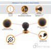 Infinity Decor Ebonised Reeded Preston Wooden Cupboard Knob Interior Furniture