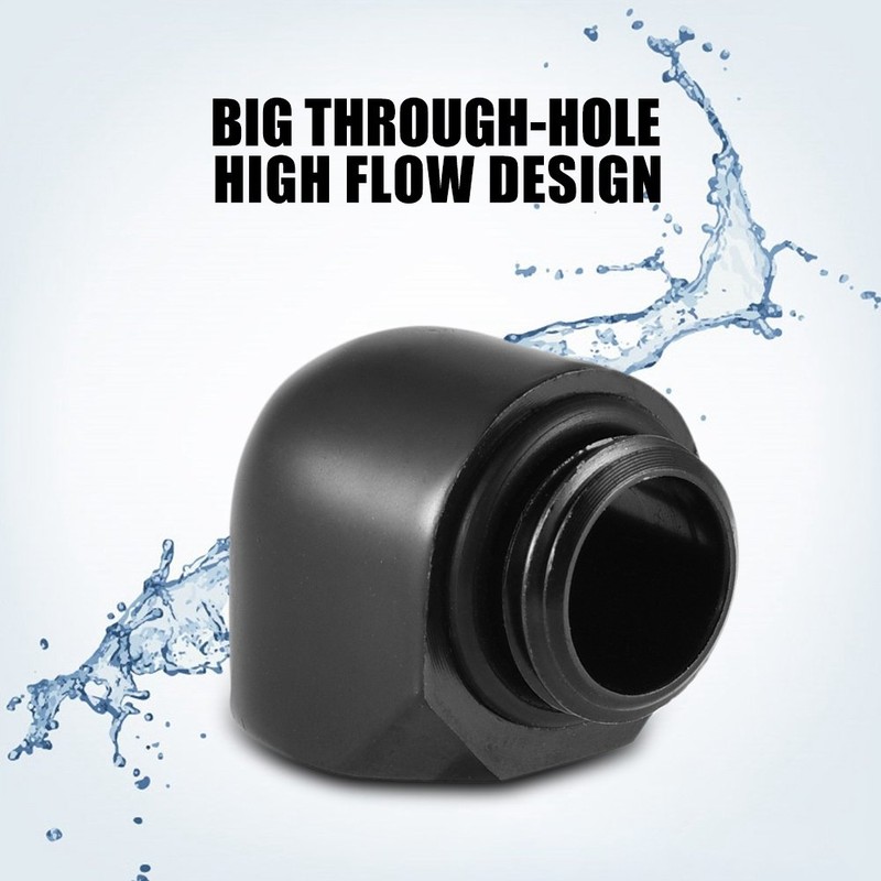 Richer-R G1/4 Thread Fitting Adapter, 2 pcs 90 Degree Fitting