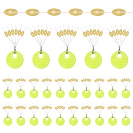 XoeLLe Pack of 150 Fishing Bobber Stoppers, Rubber Stoppers Fishing 6 in 1 Rubber Beads Line Stopper Fishing Floats Fishing Trout Stopper Sinker Stops Oval Float Stopper Floats Fishing Accessories (L)