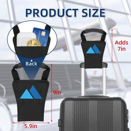Incycall Suitcase handle extension, 17 cm, adjustable carry handle made of abrasion-resistant nylon, ergonomic design with storage compartment, practical travel accessory for easy luggage management