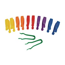 Excellerations Easy Squeeze Jumbo Tweezers 4-3/4 inches L x 1-3/4 inches W x 1 inches H Set of 12 for Preschool, Educational, PreK, Ages 2 and up, Special Needs (Item # BIGTWEEZ)