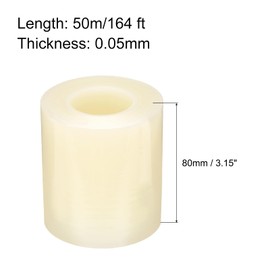 MECCANIXITY Removable Protective Film Tape, 3.15 Inch x 164 Ft Surface Protective Scratch Film Tape Roll for Furniture, Electrical Appliances, Clear