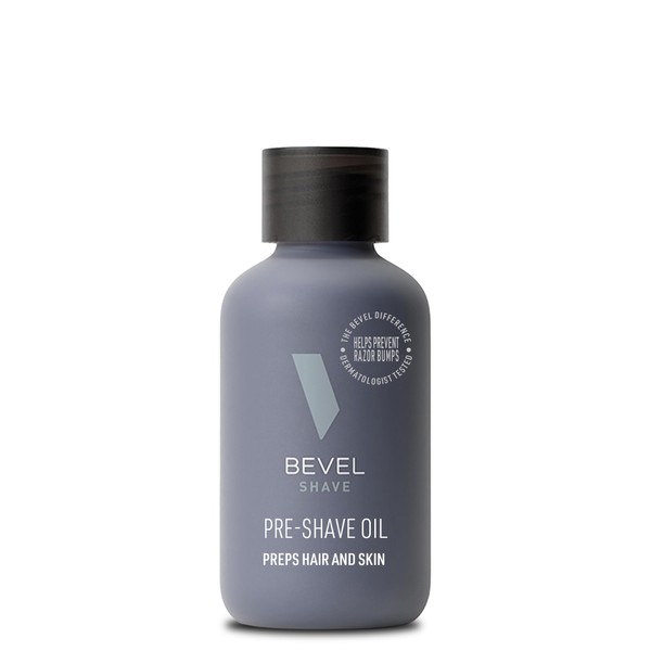Bevel Pre Shave Oil for Men with Castor Oil, Olive Oil and Tea Tree Oil, Helps Soften Hair and Protect Skin from Irritation and Razor Burn, 2 Fl Oz
