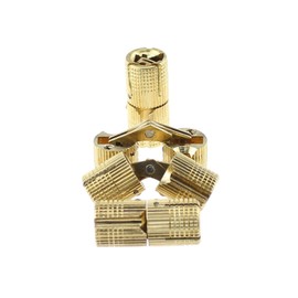 MTQY 4PCS 14mm Brass Barrel Hinges Hidden Invisible Cabinet Furniture Hinges Hidden 180 Degree Open Angle for Light Caravan Countertops Tables Cabinets and Jewellery Boxes Hardware