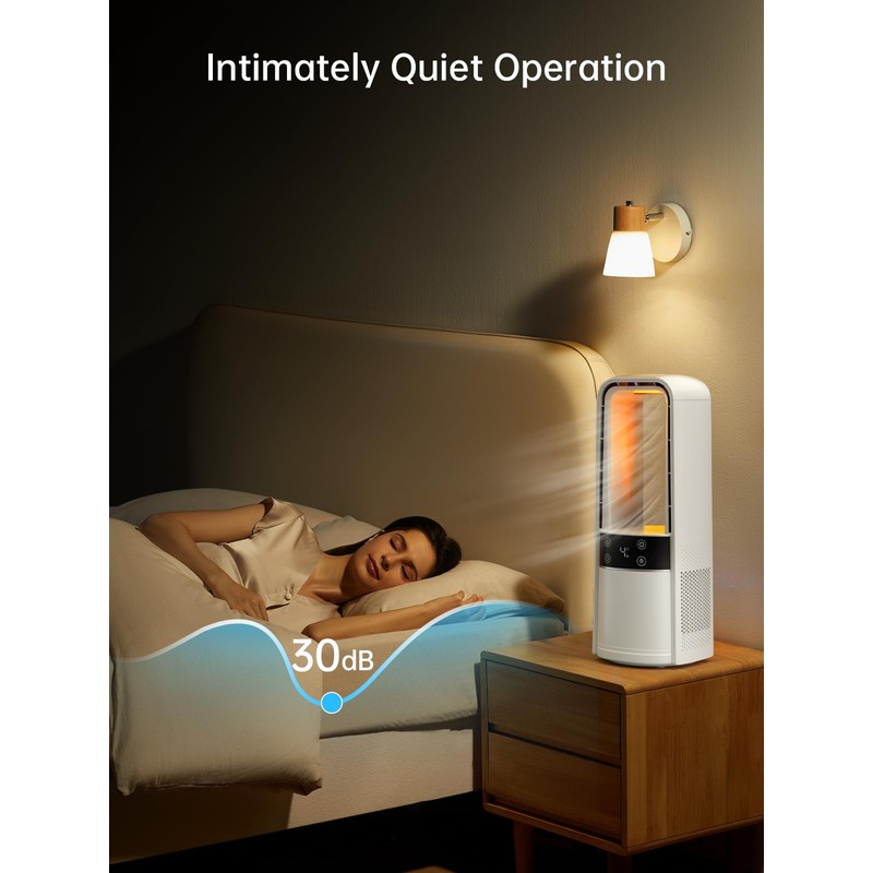 Desk Fan Bladeless, 120° Oscillating Fan Rechargeable, Quiet Fan with