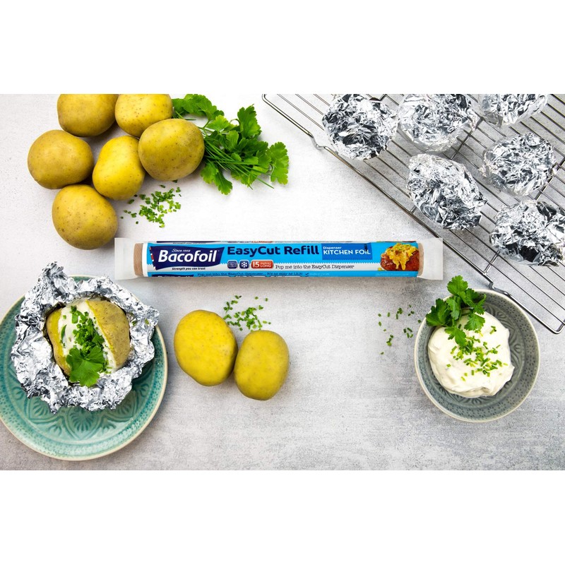 Baco Easy Cut Refill Kitchen Foil 300mm, 15m