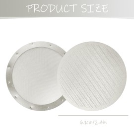 Tabanzhe 4 Pack Premium Reusable Coffee Filters for Old/New Aerobie Coffee Makers - 2 Types of Washable Stainless Steel Mesh Micro-Filters, High Temperature and Corrosion Resistant Filters (Silver)