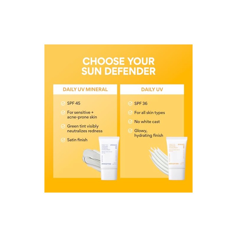 innisfree Daily UV Defense Sunscreen SPF 36 Face Lotion Non-White