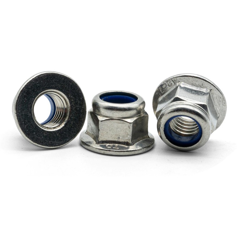 Hippo Hardware M6 (6mm) Nyloc Nuts A2 Stainless Steel Nylon