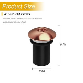 10PCS Motorcycle Windshield Bolts Screws Kit, Aluminum Alloy Motorbike Windscreen Body Mounting Bolts Nuts, Compatible with Motorcycle Cowls Well Nuts Fairing Fasteners Screw (Coffee)