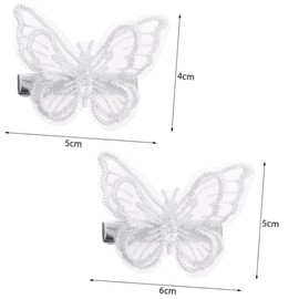 Lace Hair Clips, Set of 10, Butterfly, Hair Clip, Embroidered Bangs, Hairpin, Cute, Lace, Butterfly, Hair Ornament, Hair Clip, For Birthdays, Weddings, Children, Women's