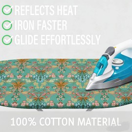 Inspirasa Thickened Ironing Board Cover and Sealing pad 15x54, Large-Sized Protective Ironing mesh Fabric, Anti-Burn and Anti-Stain, Elastic Edge, Resistant to Stains, Easy Ironing Experience