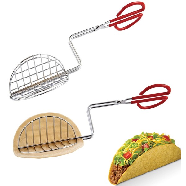 2Pack Homemade Taco Shells Tongs, Fried Taco Shells Maker Time